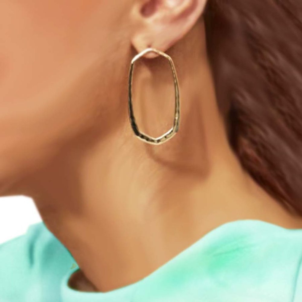 Kendra Scott Rose Gold Zorte Open Frame Earrings - Picture 2 of 7